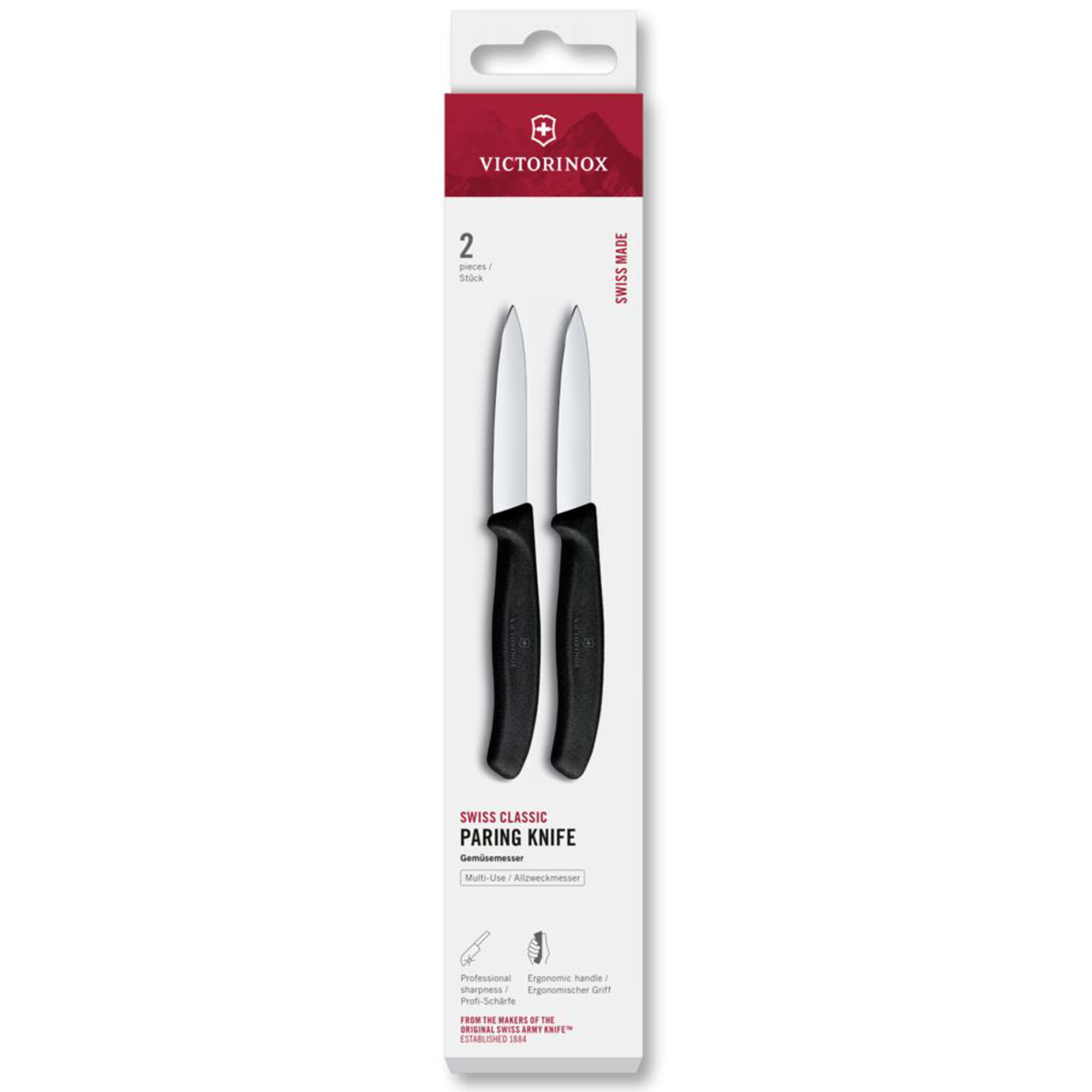Victorinox Swiss Classic skalkniv 2-pack 8 cm, svart