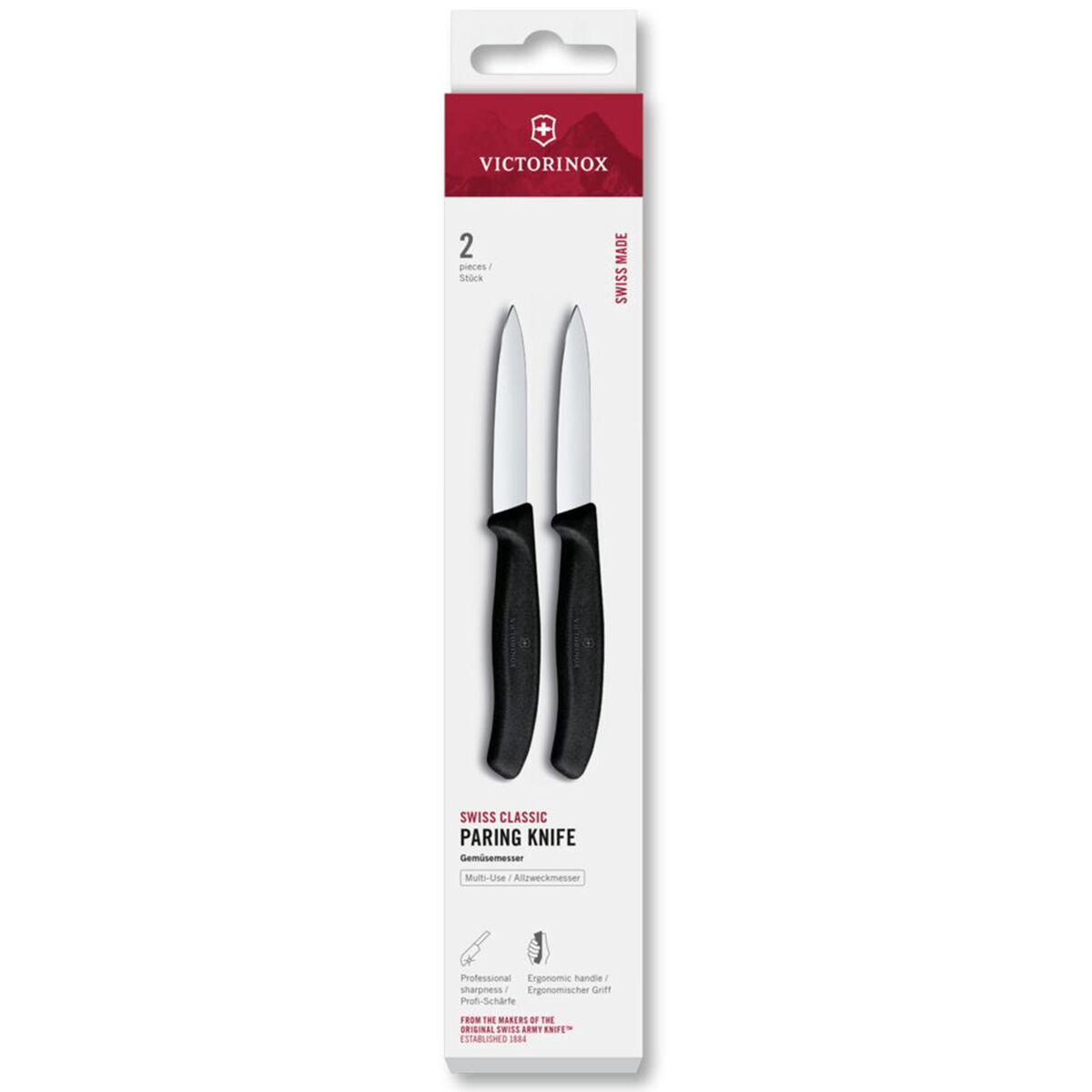 Swiss Classic urtekniv 2 stk, sort