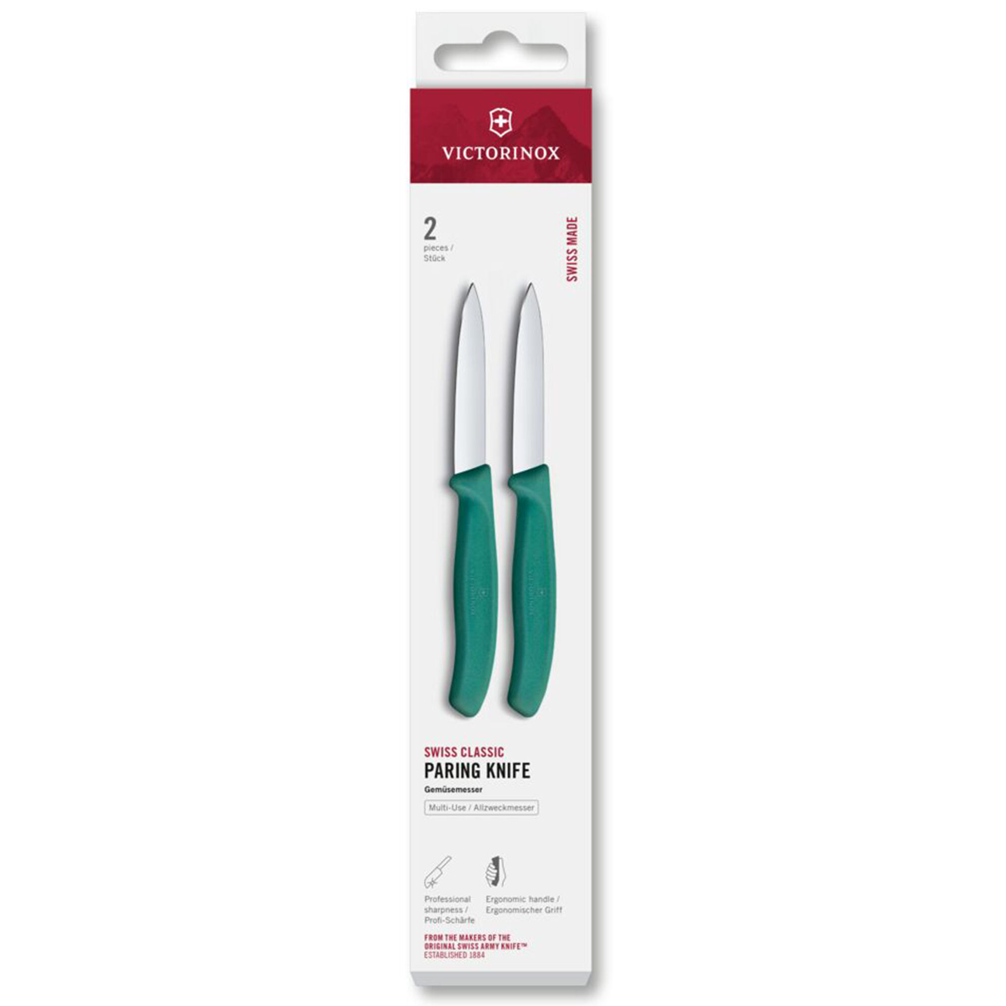 Victorinox Swiss Classic skalkniv 2-pack 8 cm, gr&ouml;n