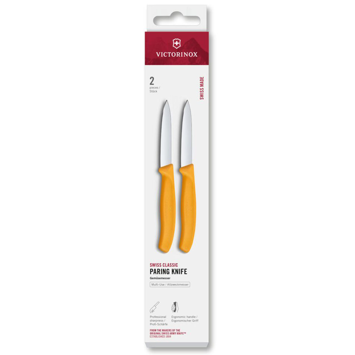 Swiss Classic urtekniv 2 stk, gul