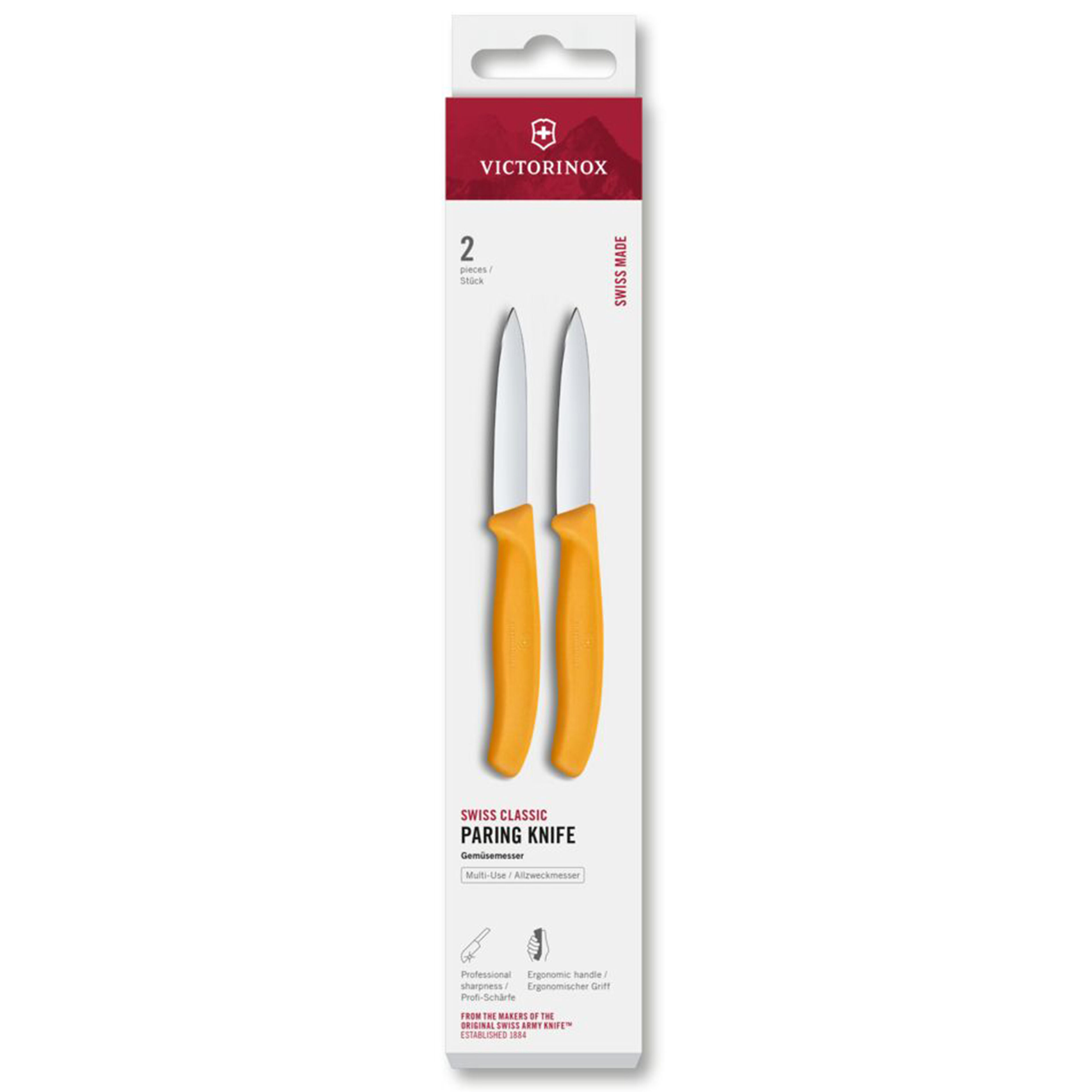 Swiss Classic urtekniv 2 stk, gul