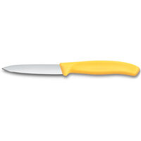 Swiss Classic spetsig skalkniv 8 cm, gul