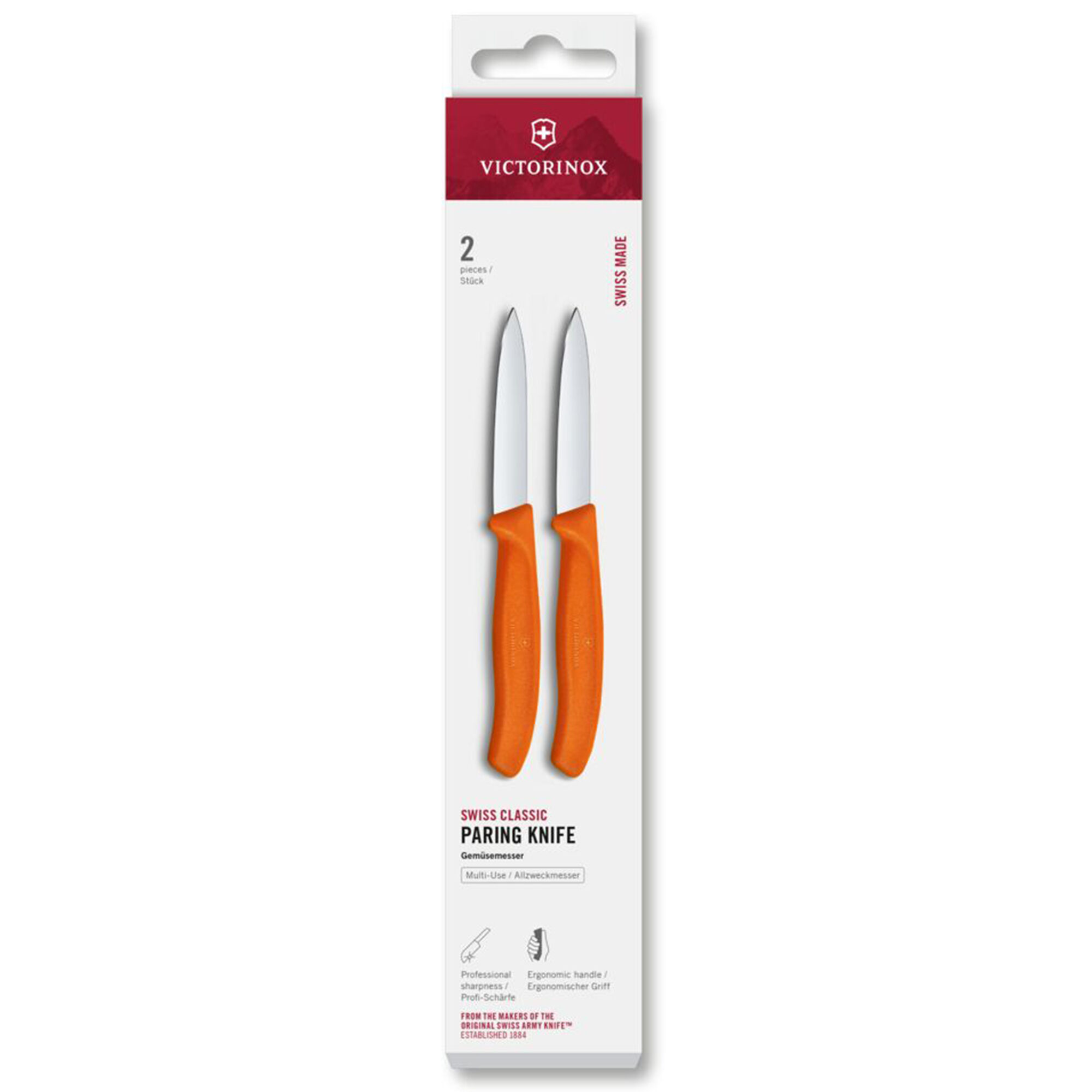 Victorinox Swiss Classic skalkniv 2-pack 8 cm, orange