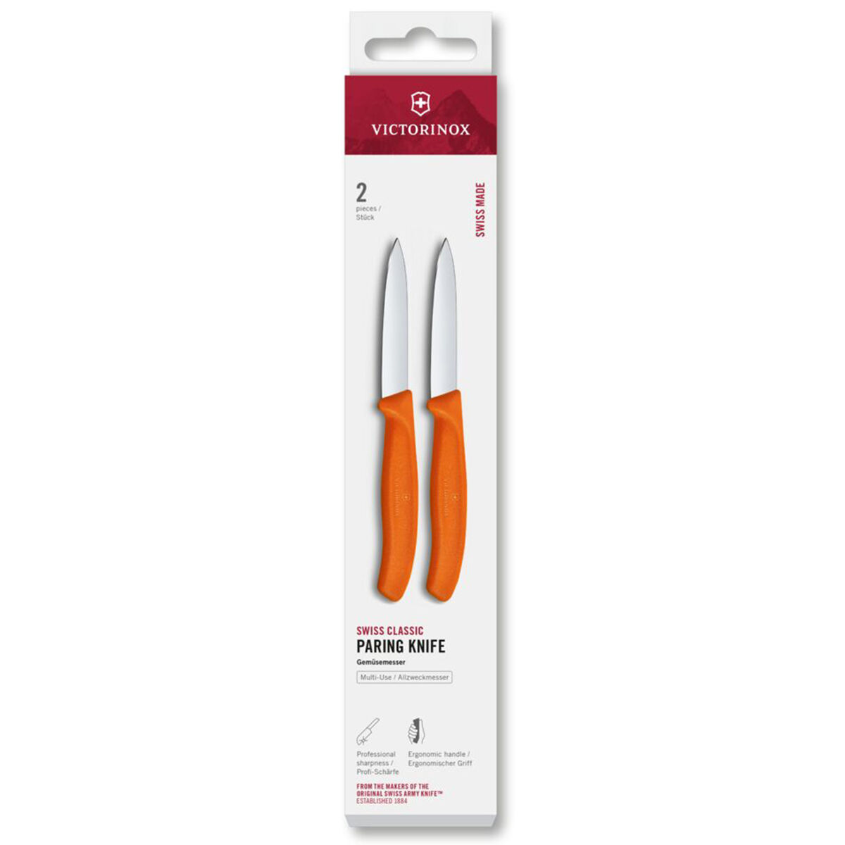 Swiss Classic urtekniv 2 stk, orange