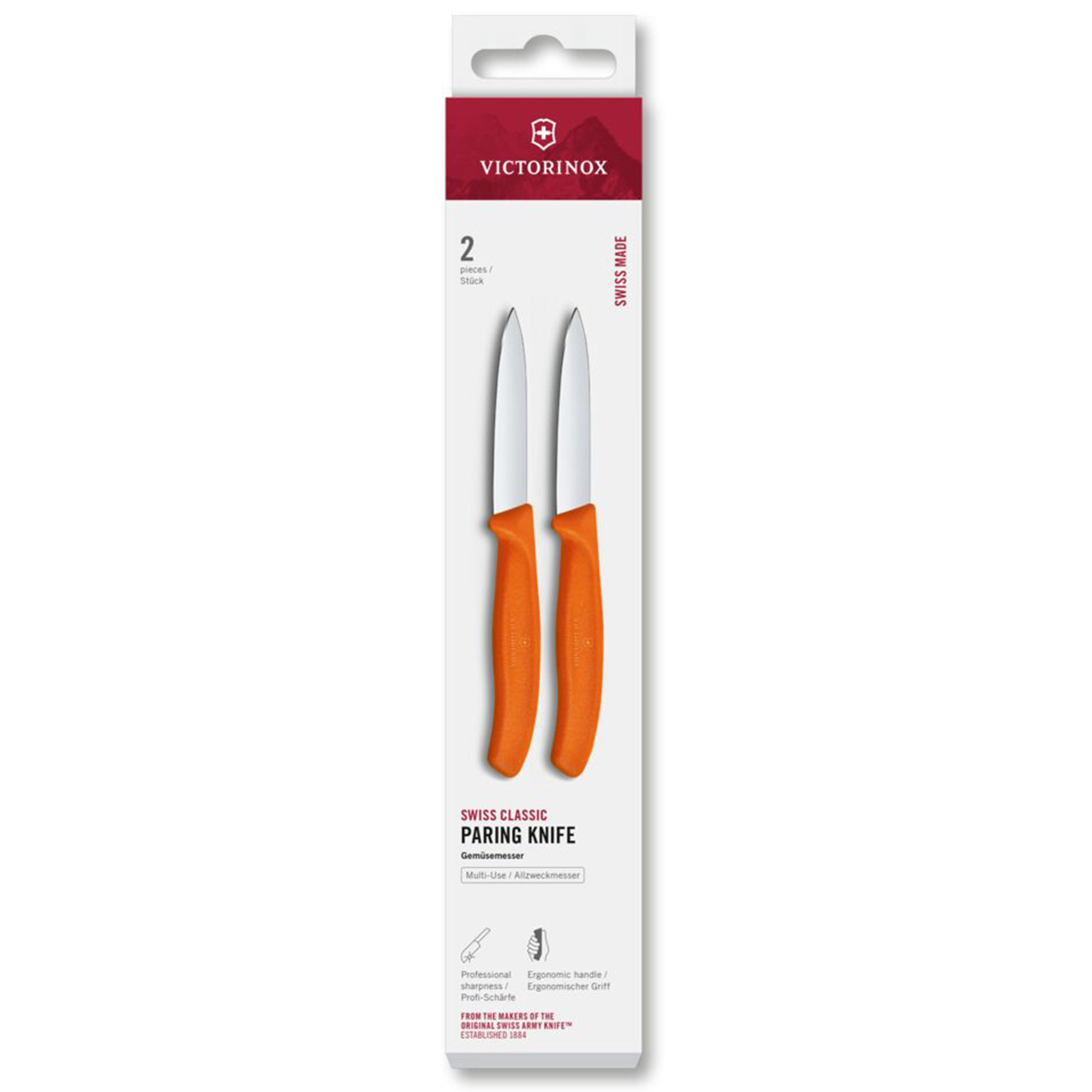 Swiss Classic urtekniv 2 stk, orange