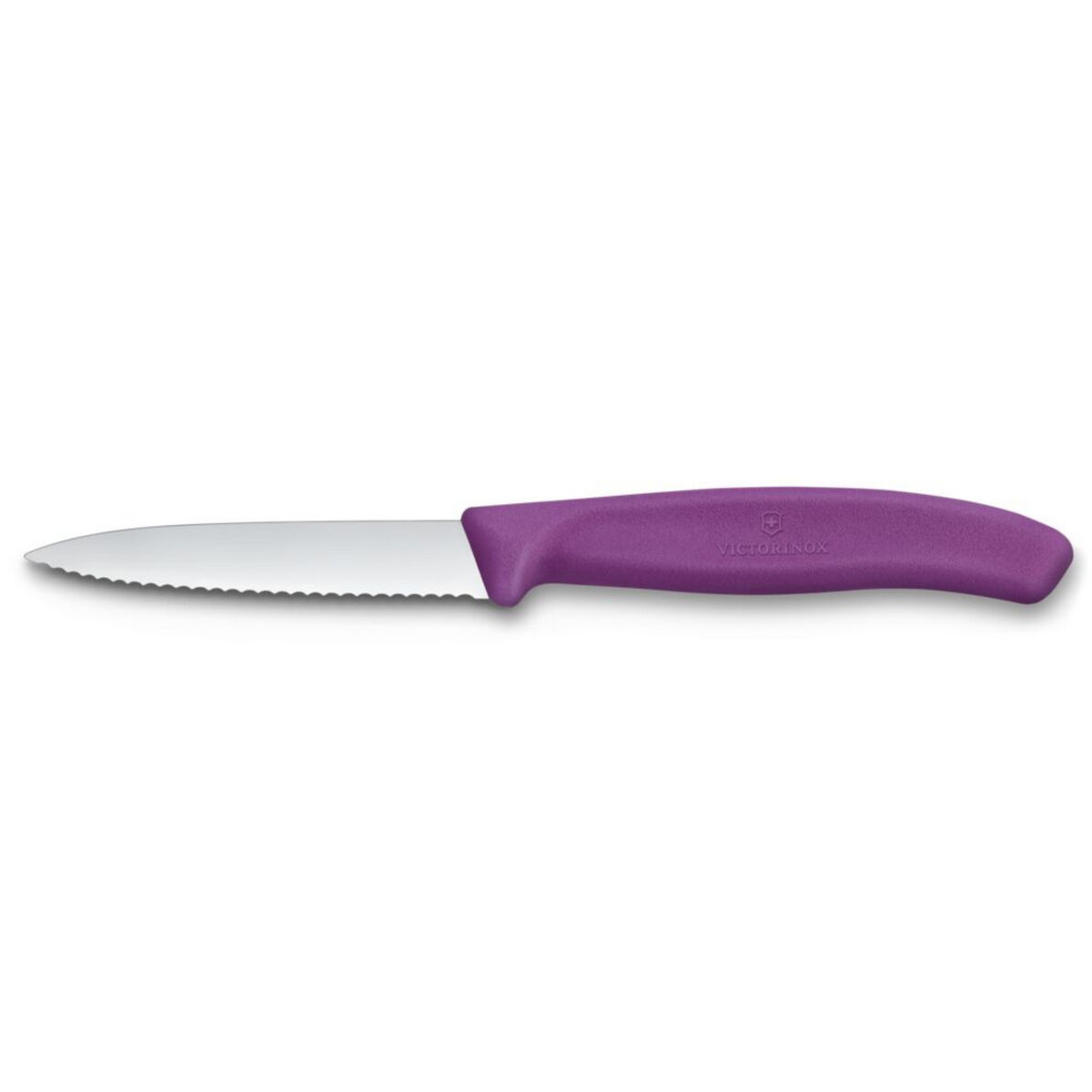 Swiss Classic vågtandad skalkniv 8 cm, lila