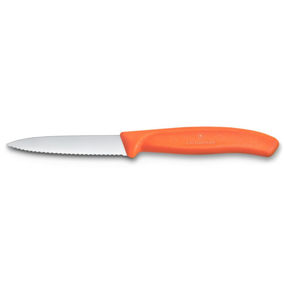 Swiss Classic vågtandad skalkniv 8 cm, orange