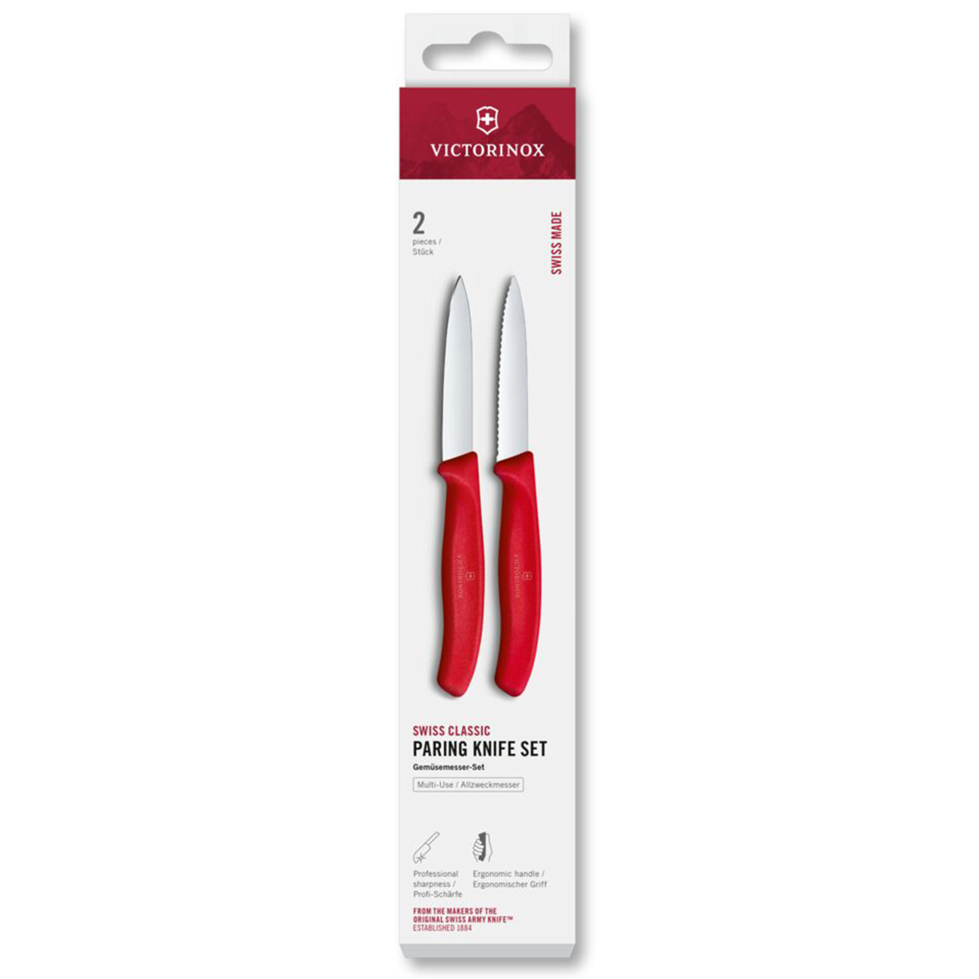 Victorinox Swiss Classic skalkniv 8 cm 2-pack, r&ouml;d