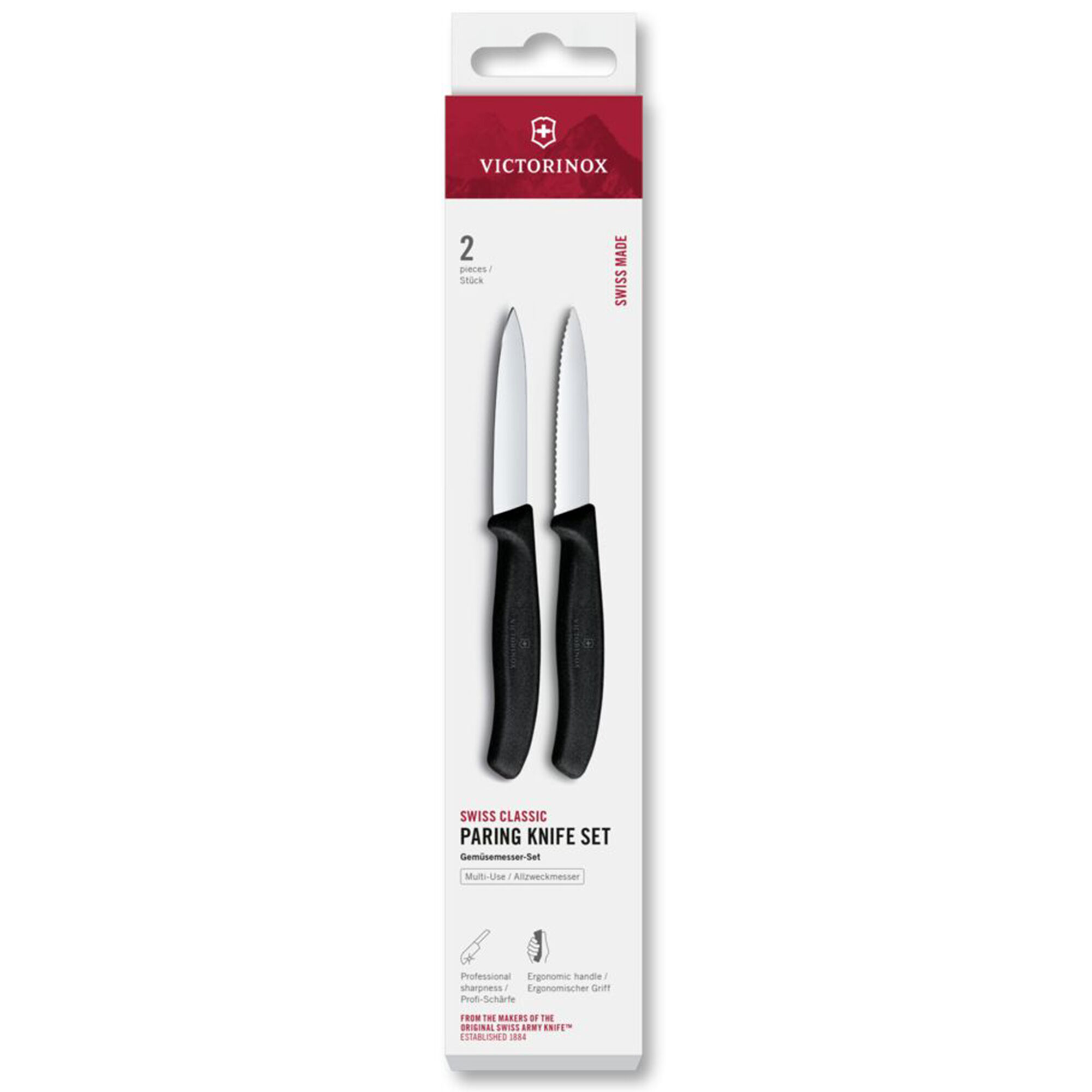 Victorinox Swiss Classic skalkniv 8 cm 2-pack, svart