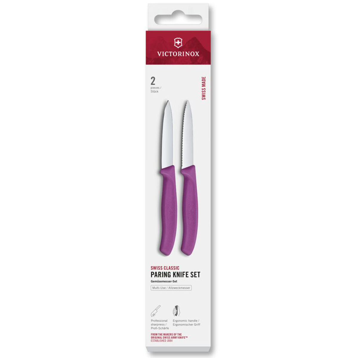 Swiss Classic skalkniv 8 cm 2-pack, lila