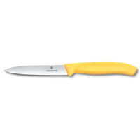 Swiss Classic spetsig skalkniv 10 cm, gul