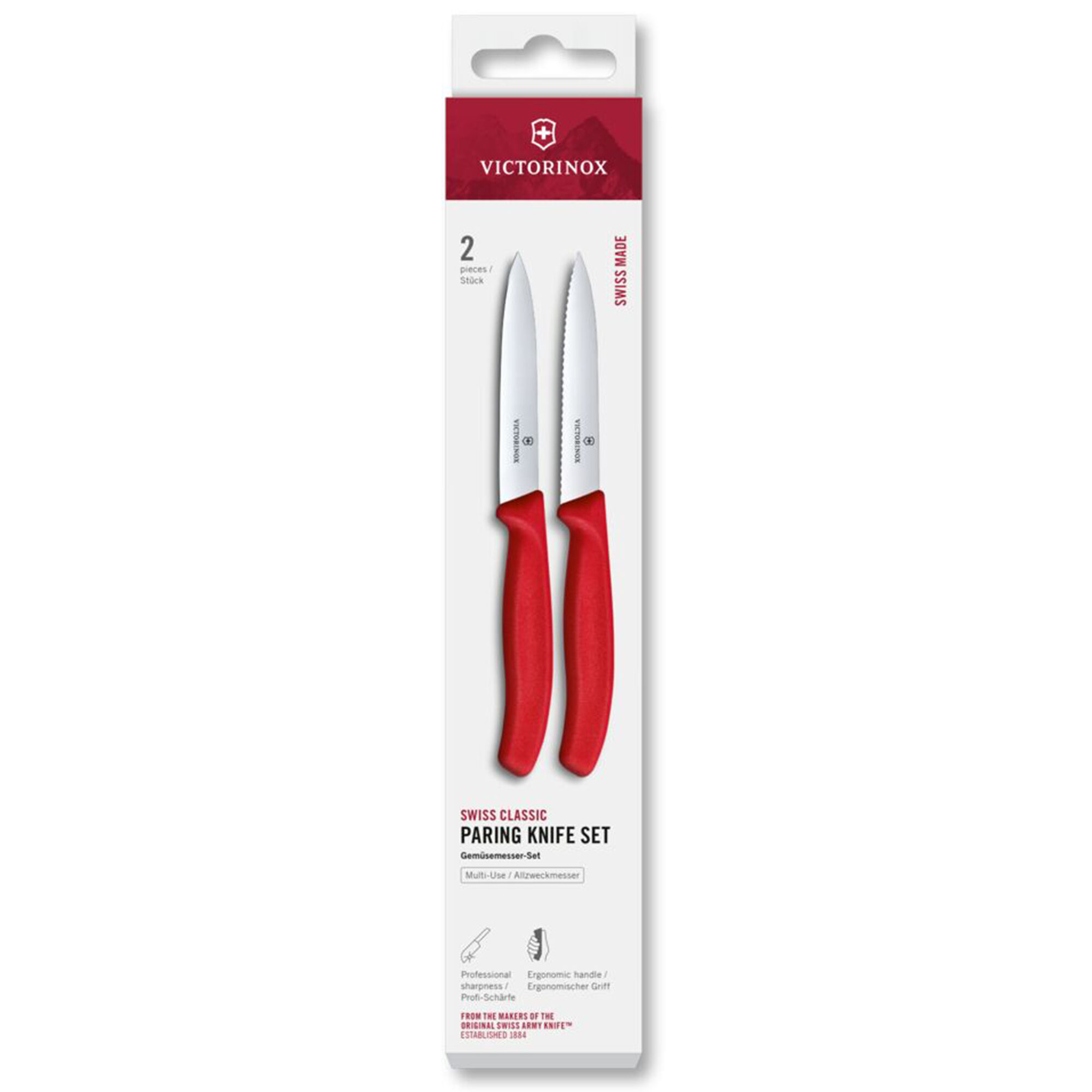 Victorinox Swiss Classic skalkniv 2-pack 10 cm, r&ouml;d