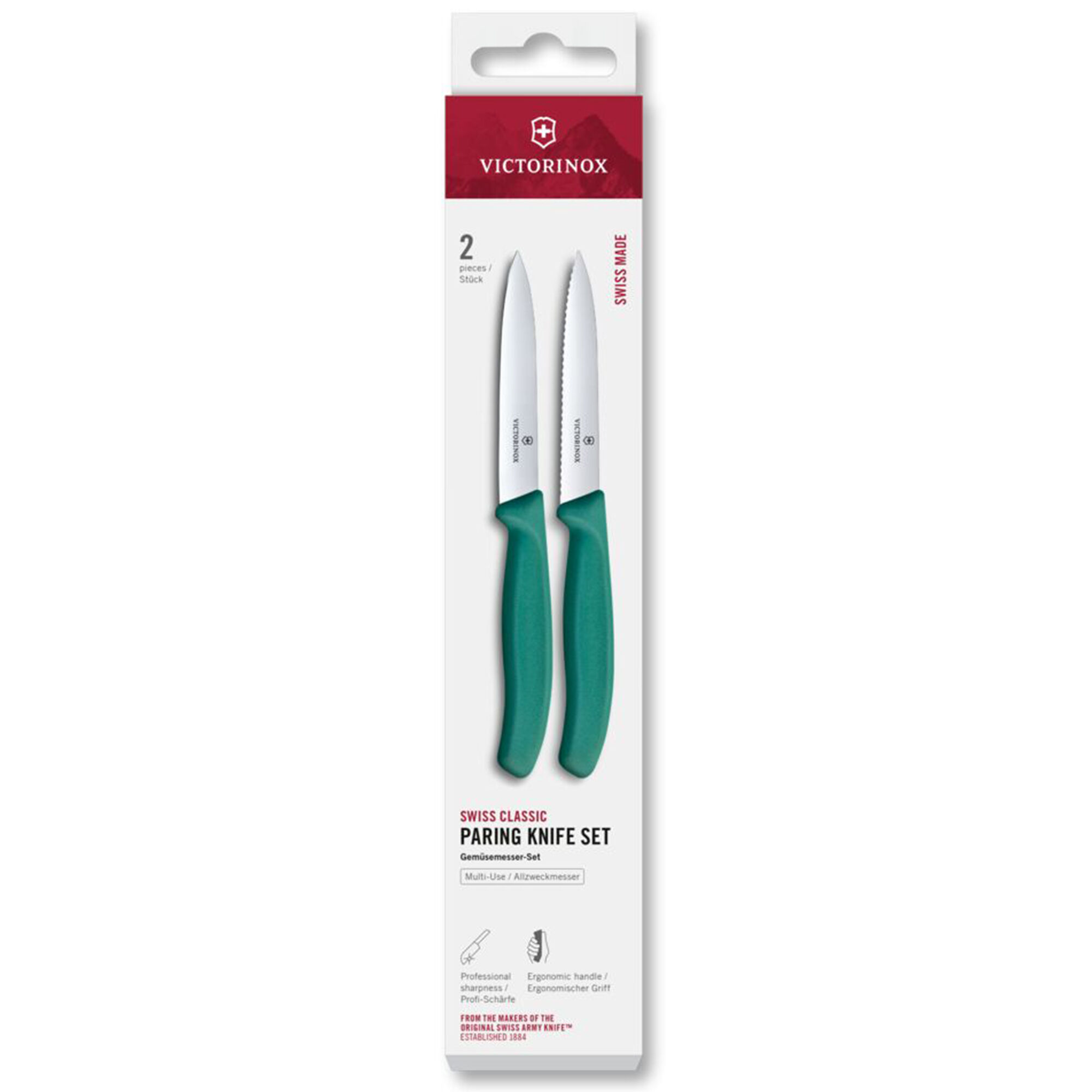 Victorinox Swiss Classic skalkniv 2-pack 10 cm, gr&ouml;n