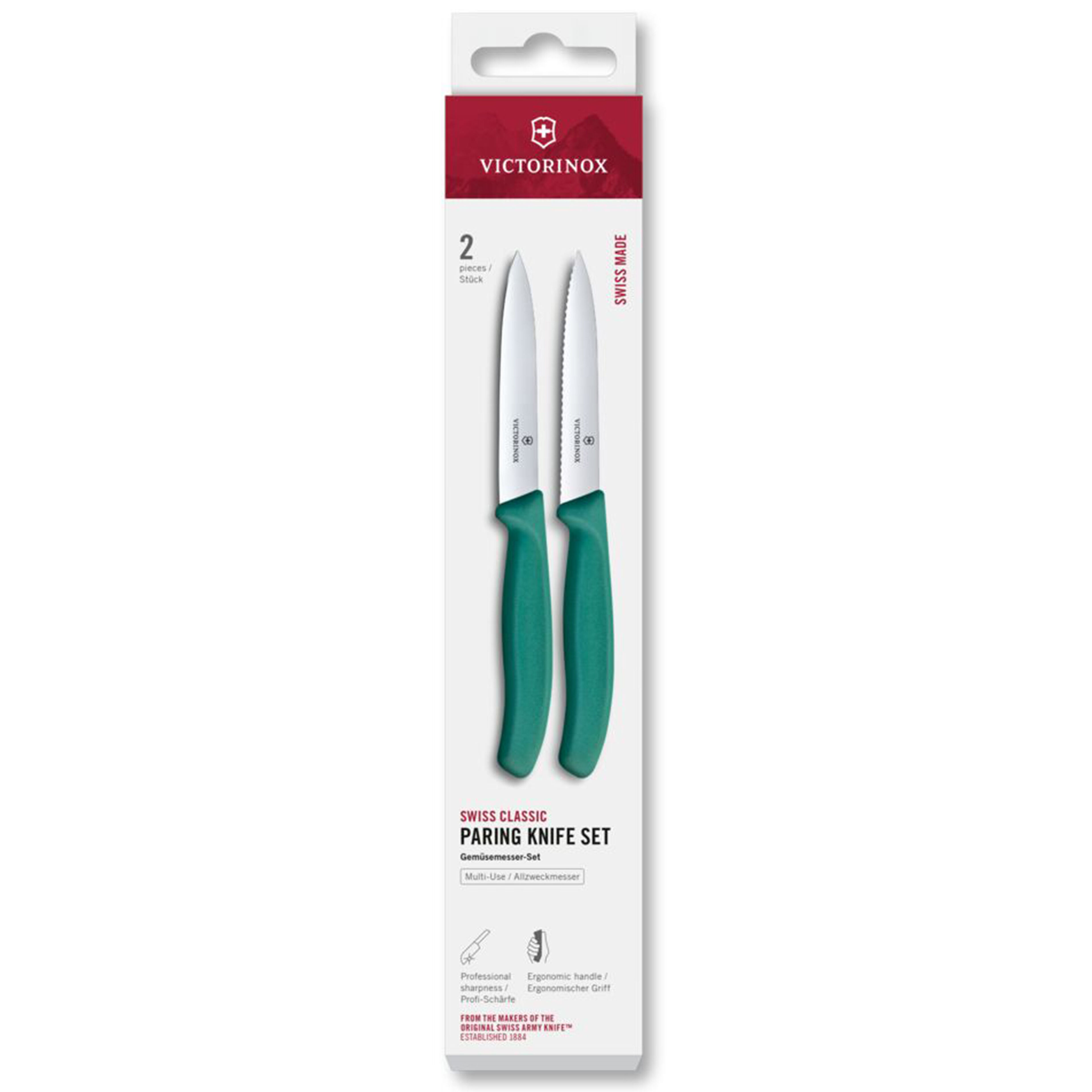 Swiss Classic skalkniv 2-pack 10 cm, grön