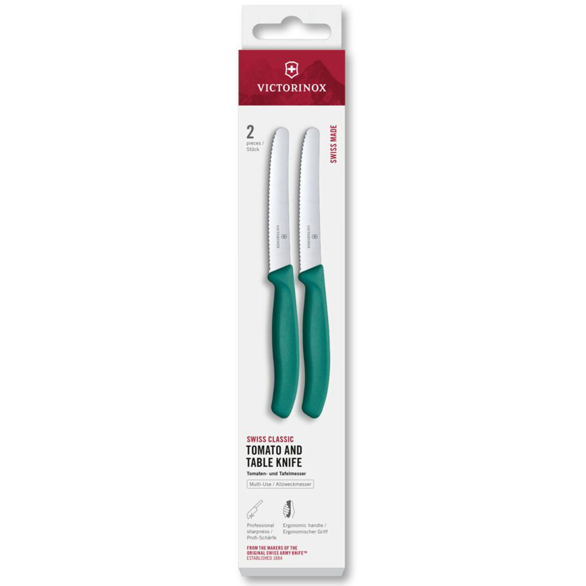 Swiss Classic tomatkniv 11 cm 2-pak, grøn