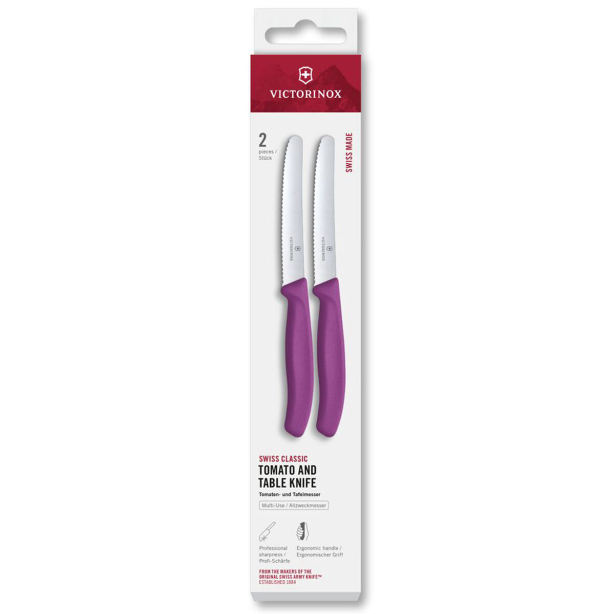 Swiss Classic tomatkniv 11 cm 2-pak, lilla
