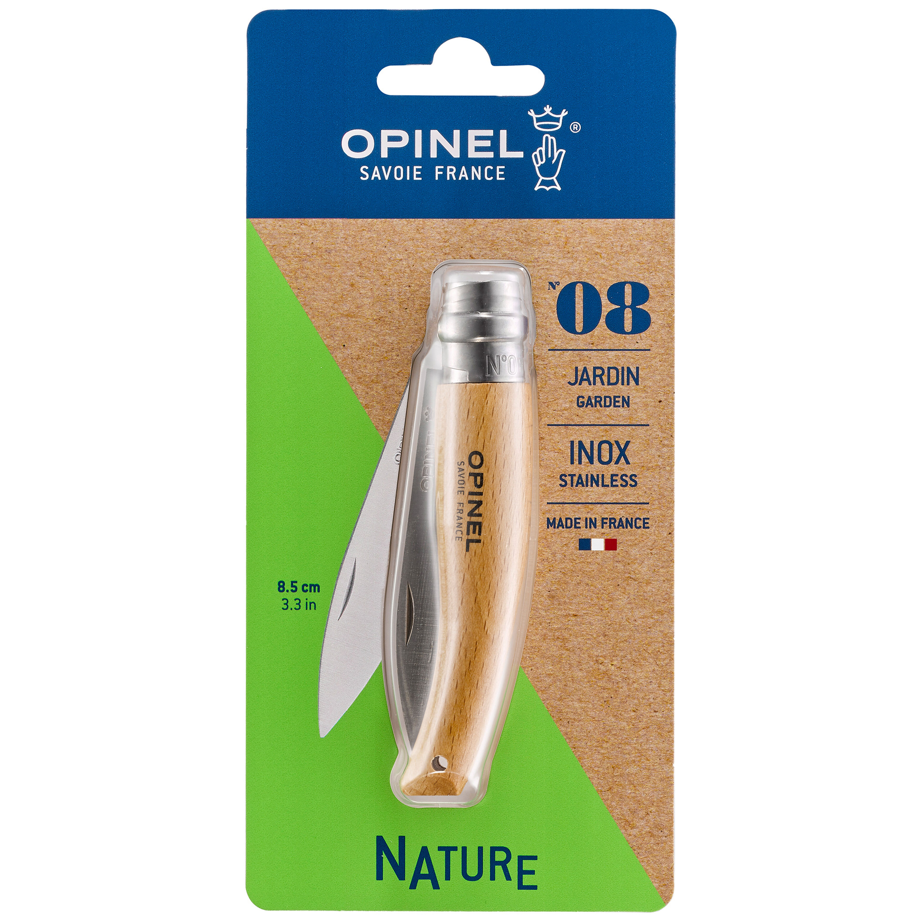 Opinel Nature N08 Trädgårdskniv 
