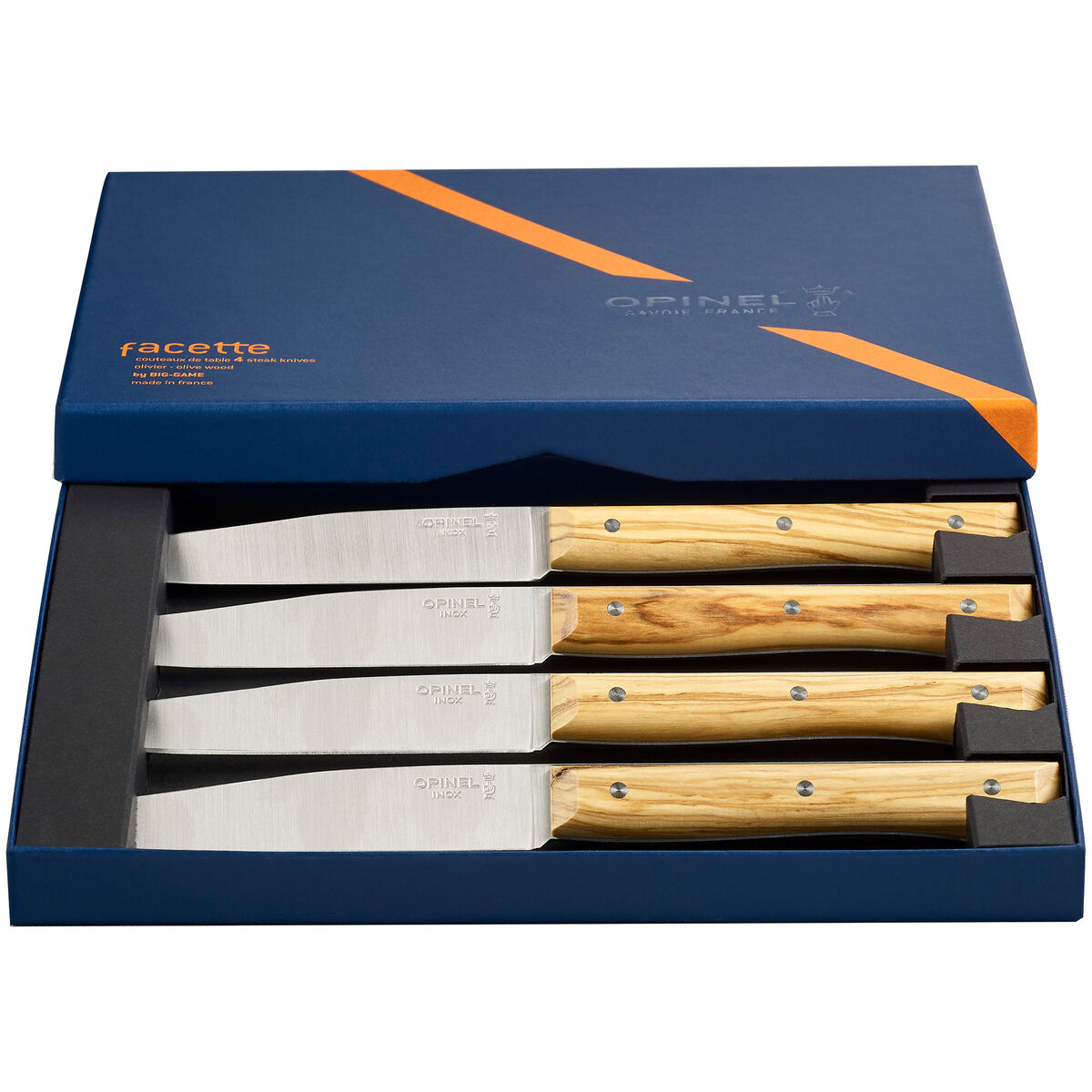 Opinel Facette bordskniv 4-pack, ask