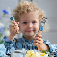 Opinel Le Petit Gourmet børnebestik, rain blue