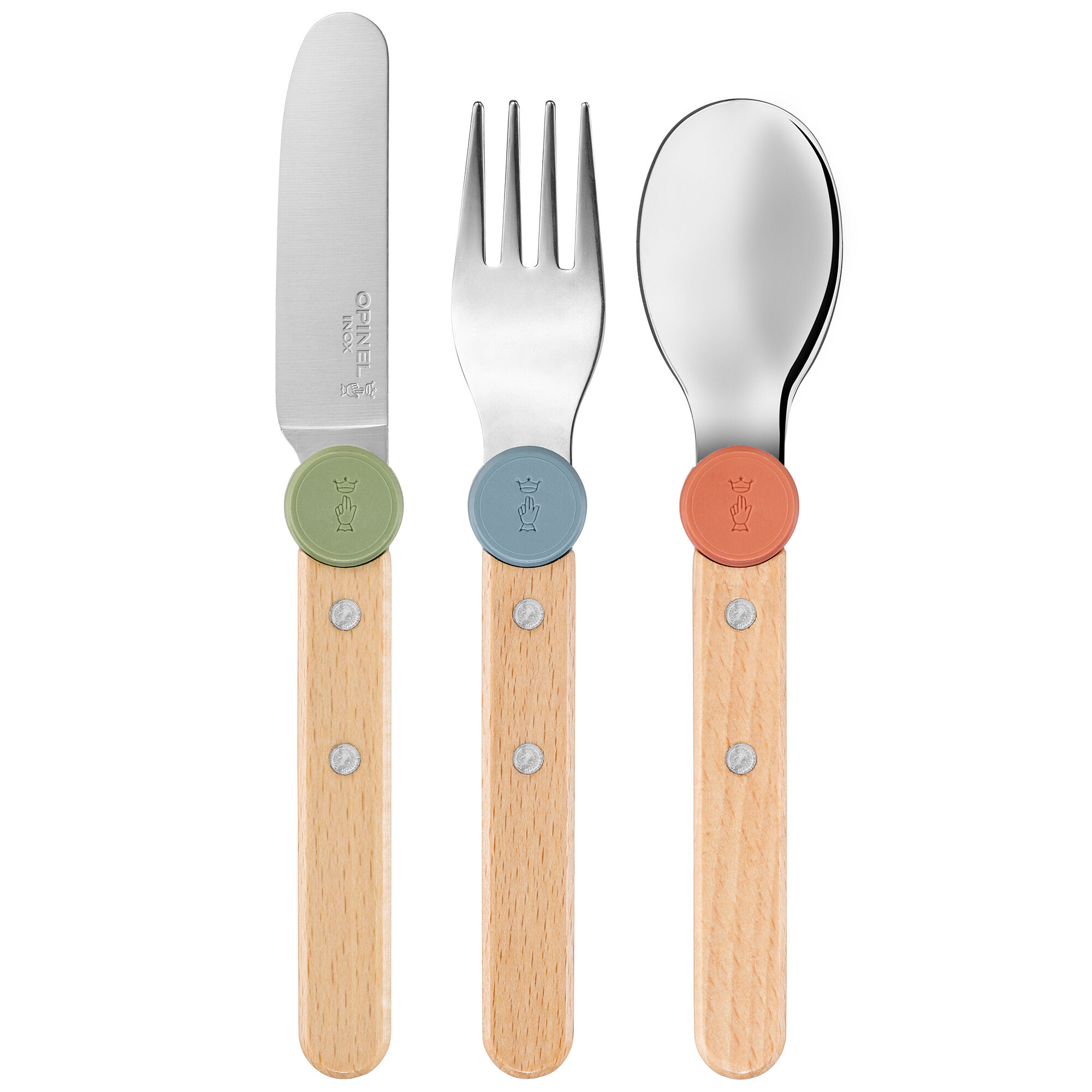 Opinel Le Petit Gourmet b&oslash;rnestik, blandede farver