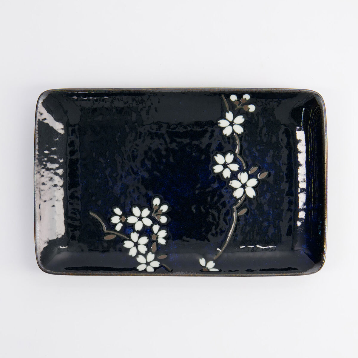Sakura tallerken 20 x 13 cm, cobalt blue