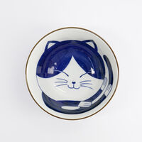 Kawaii Tayo Cat Neko skål 0,5 liter, blå/hvit (33413)
