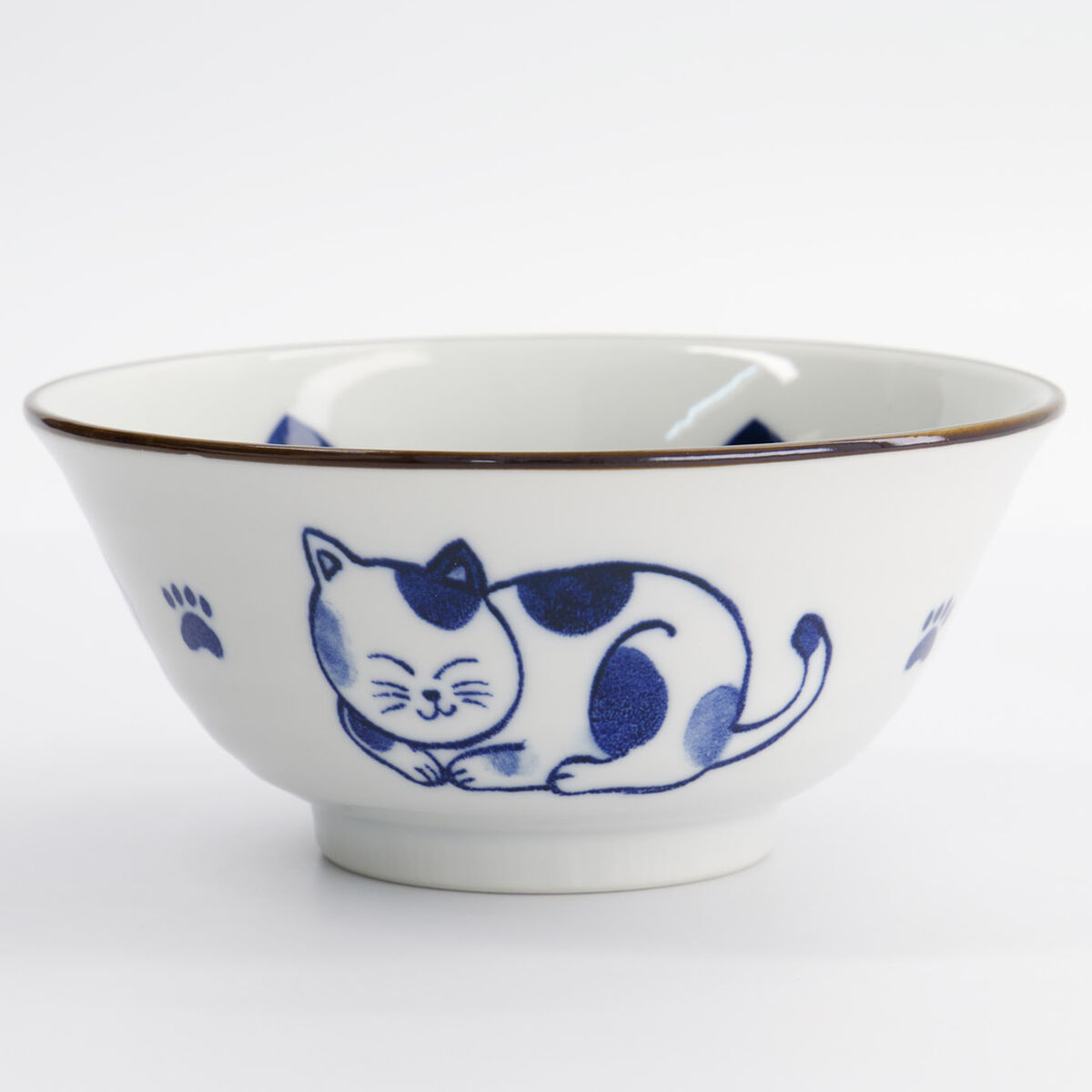 Kawaii Tayo Cat Neko skål 0,5 liter, blå/hvit (33413)