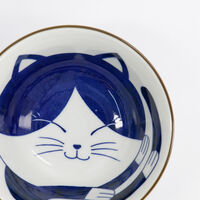 Kawaii Tayo Cat Neko skål 0,5 liter, blå/hvit (33413)