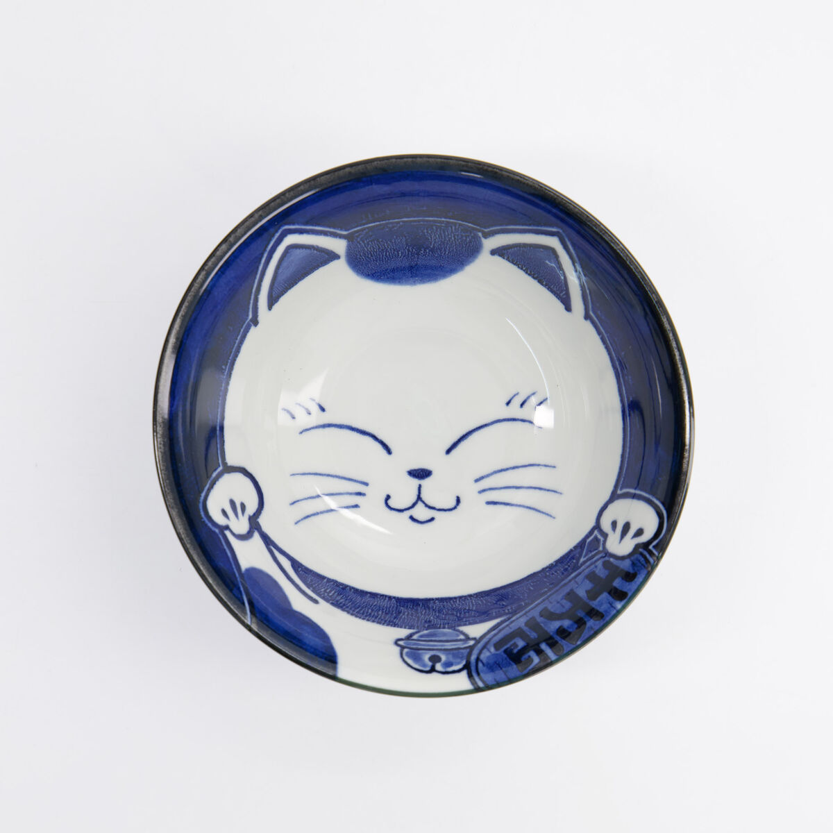 Kawaii Tayo Cat Neko skål 0,5 liter, blå/hvit (33415)