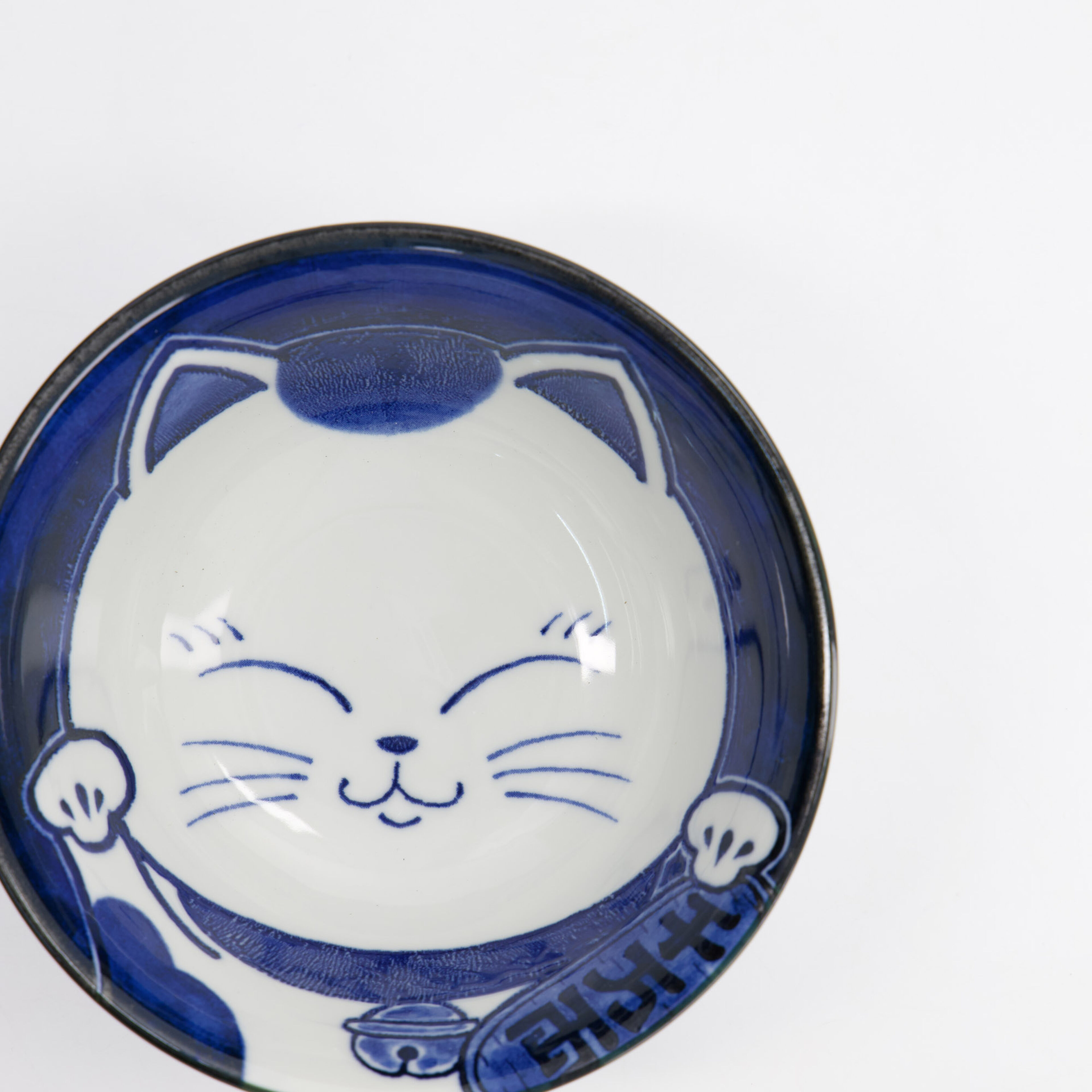 Kawaii Tayo Cat Neko skål 0,5 liter, blå/hvit (33415)