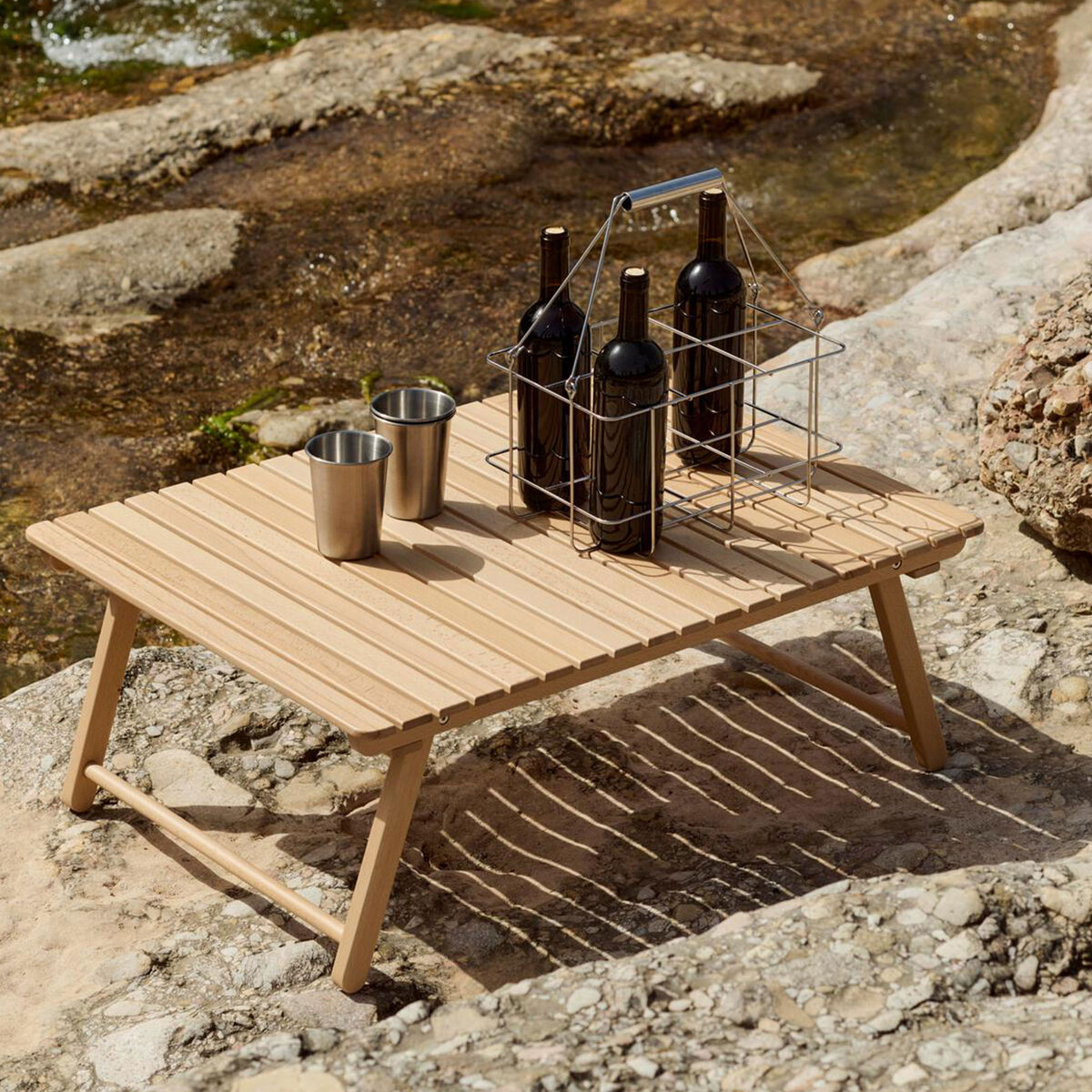 Outdoor Market sammenleggbart bord large, natur