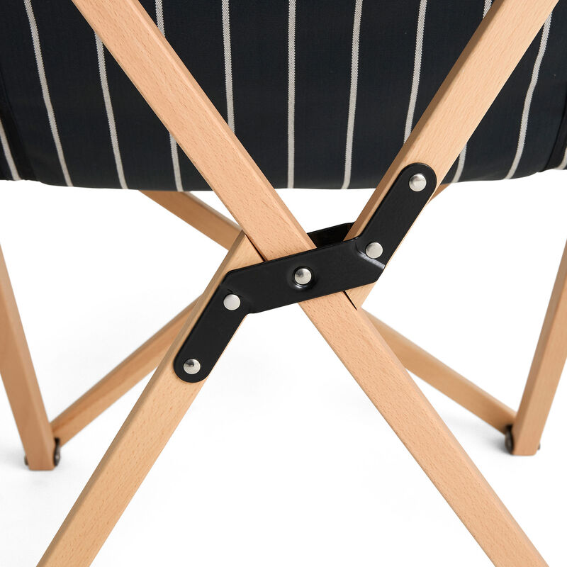 Outdoor Market sammenleggbar stol, svart/beige