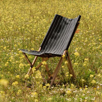 Outdoor Market sammenleggbar stol, svart/beige