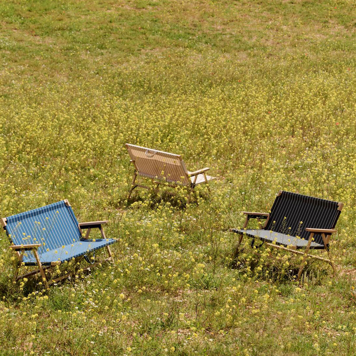 Outdoor Market sammenleggbar sofa, svart/beige