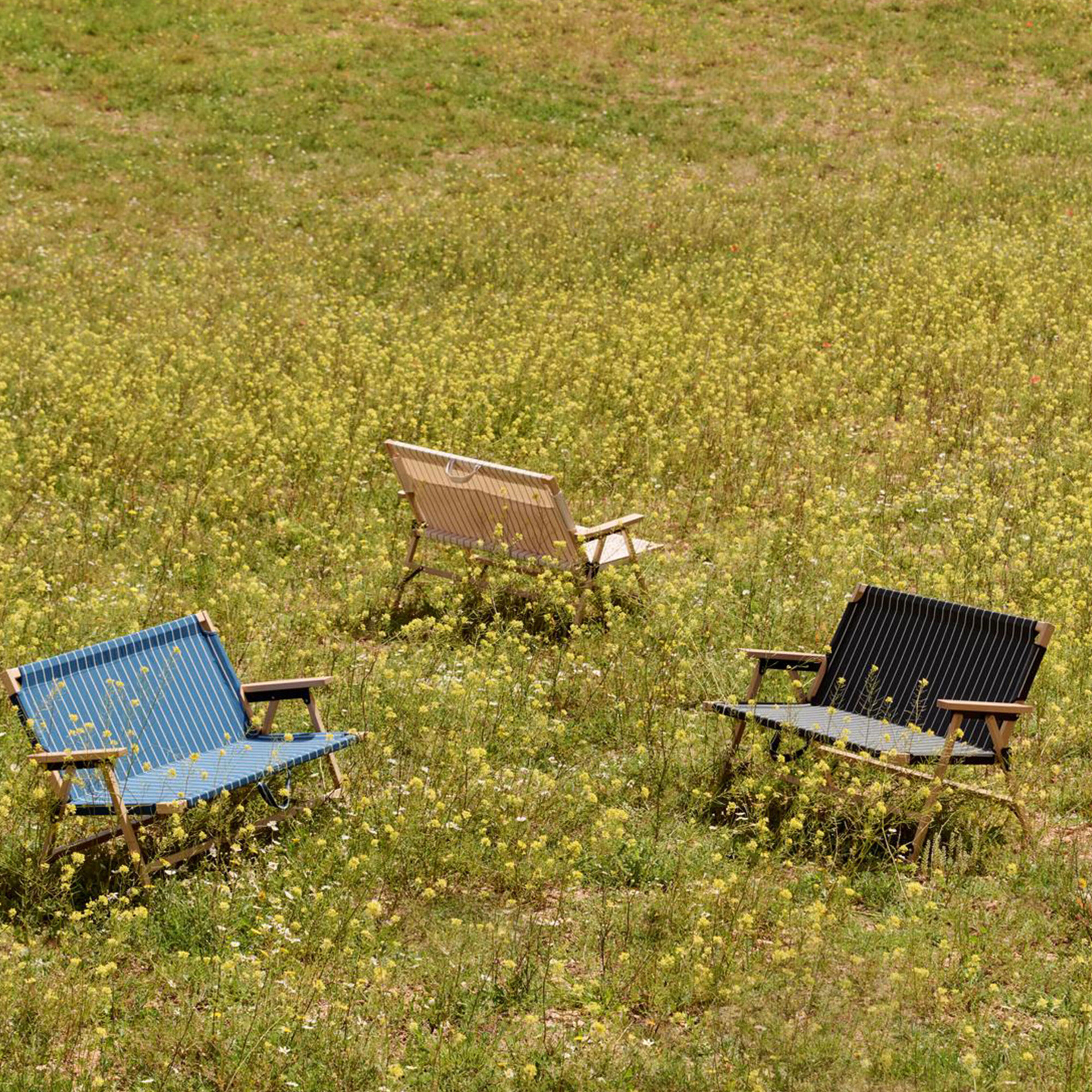 Outdoor Market hopfällbar soffa, svart/beige