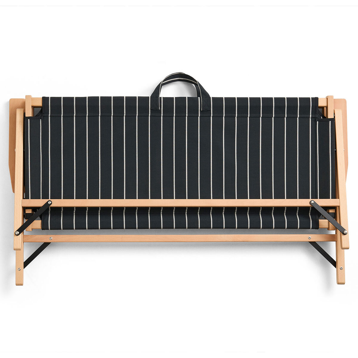 Outdoor Market sammenleggbar sofa, svart/beige