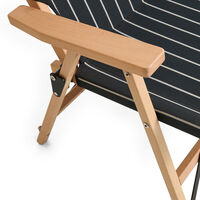 Outdoor Market hopfällbar soffa, svart/beige