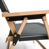 Outdoor Market hopfällbar soffa, svart/beige