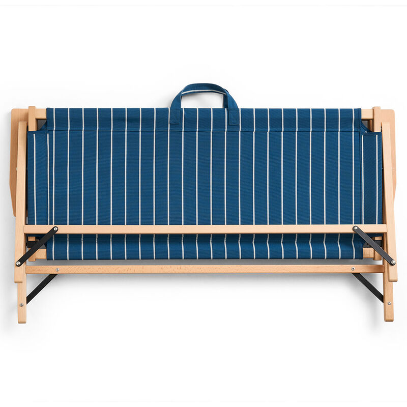 Outdoor Market hopfällbar soffa, blå med beige