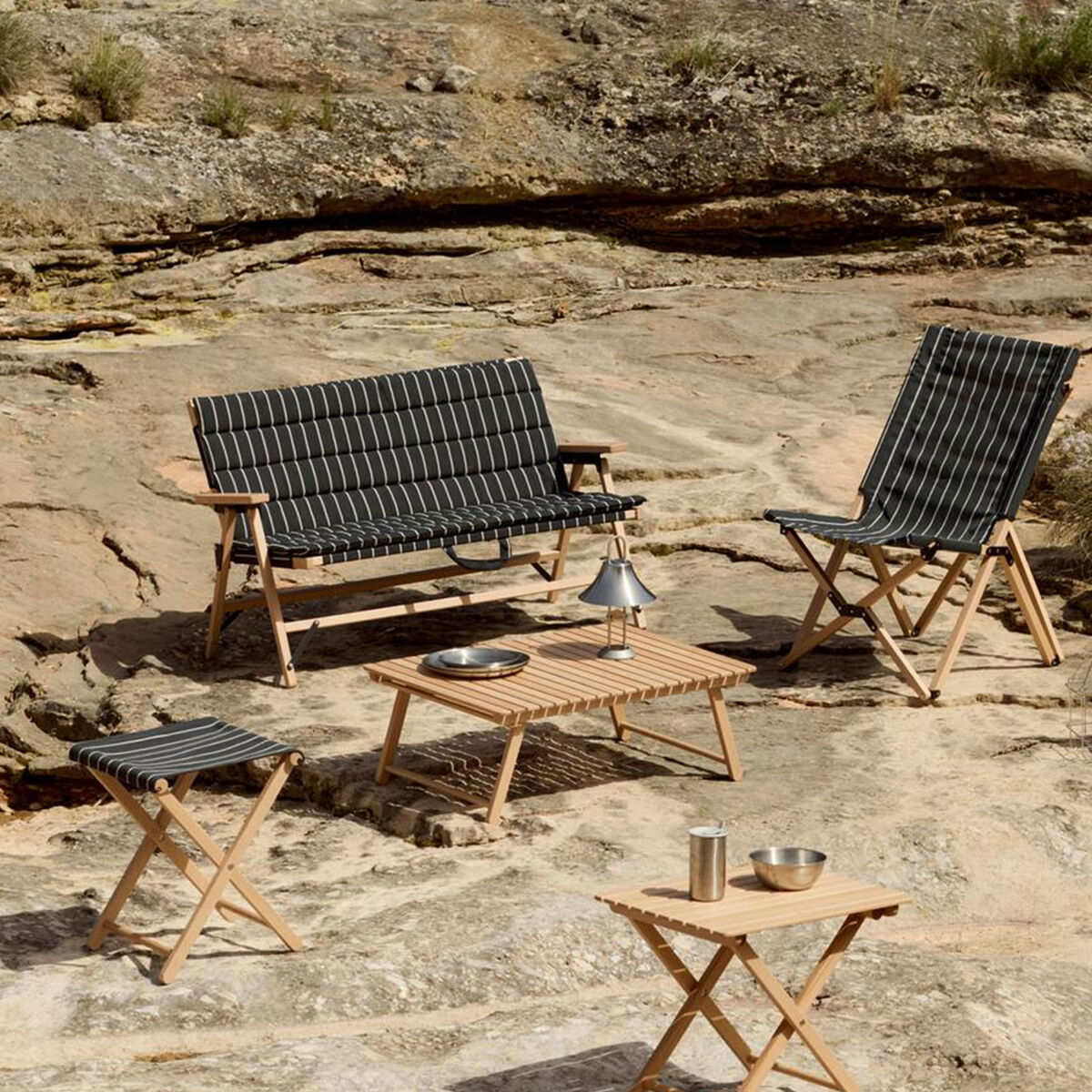 Outdoor Market soffkudde, svart/beige