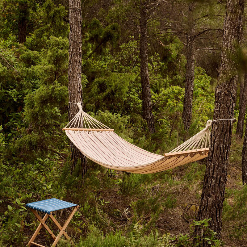 Outdoor Market hängmatta, beige/röd