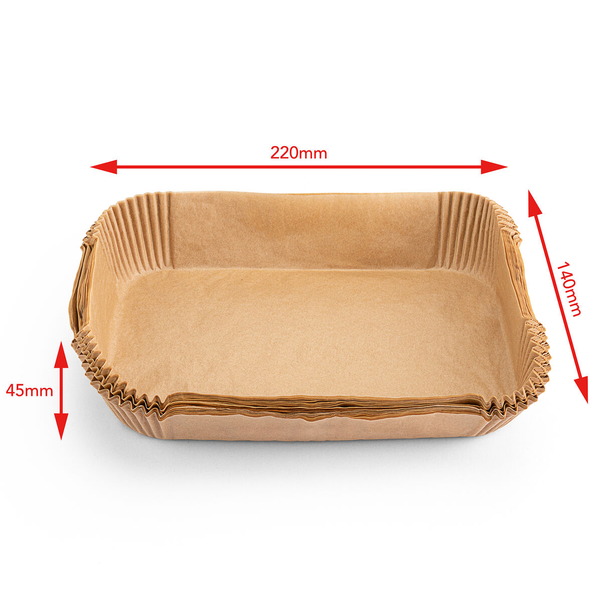 Wilfa AFP-22 airfryer bakplåtspapper 22 × 14 × 4,5 cm, 50 stk.