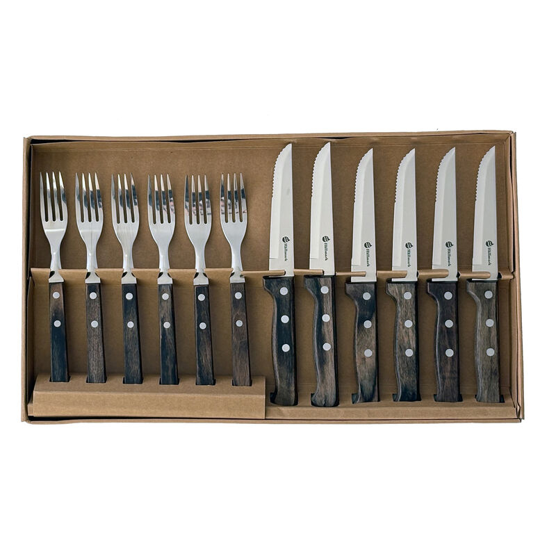 Hällmark Grillbestick med handtag polywood 12 delar