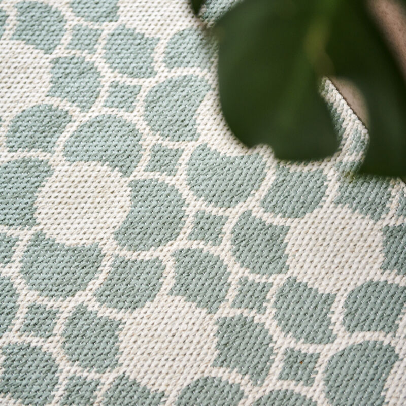 Anya gulvtæppe 100 × 70 cm, misty mint/vanilla