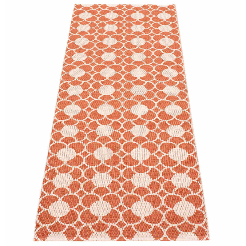 Anya gulvtæppe 200 × 70 cm, brick/pearl pink