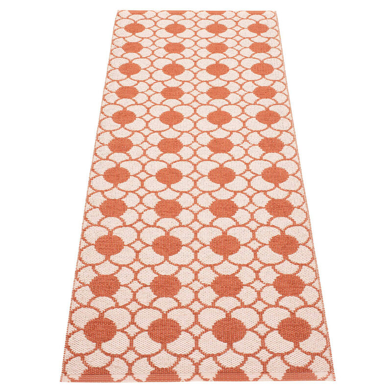 Anya gulvtæppe 200 × 70 cm, brick/pearl pink