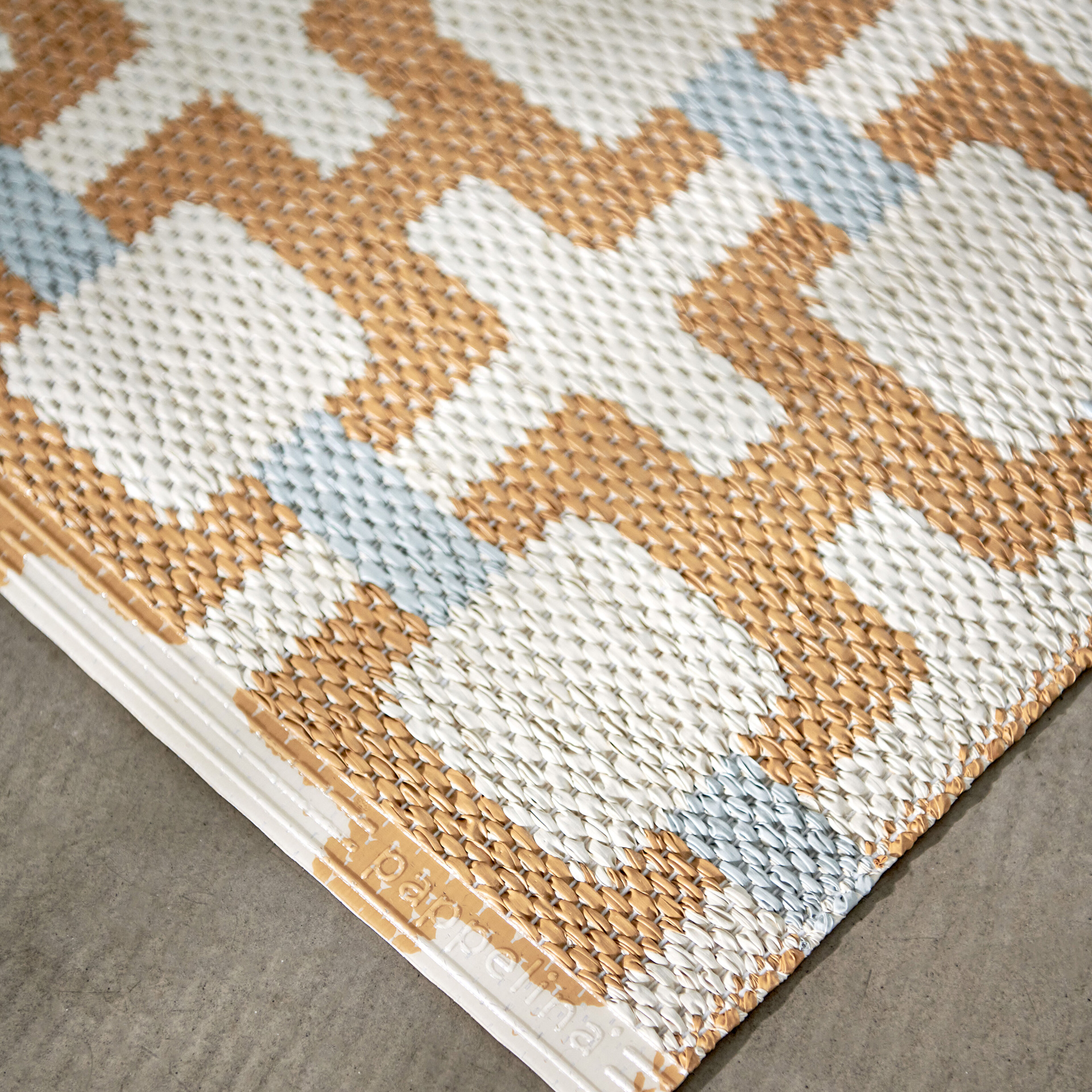 Tom gulvtæppe 120 x 70 cm, ochre/cream/sage
