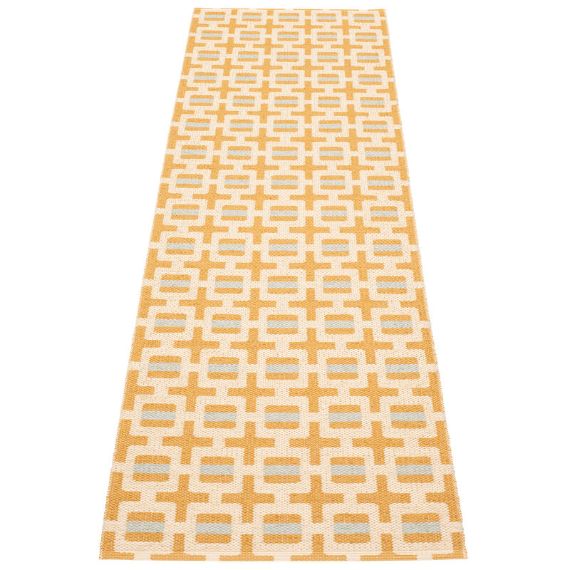 Tom gulvtæppe 240 x 70 cm, ochre/cream/sage
