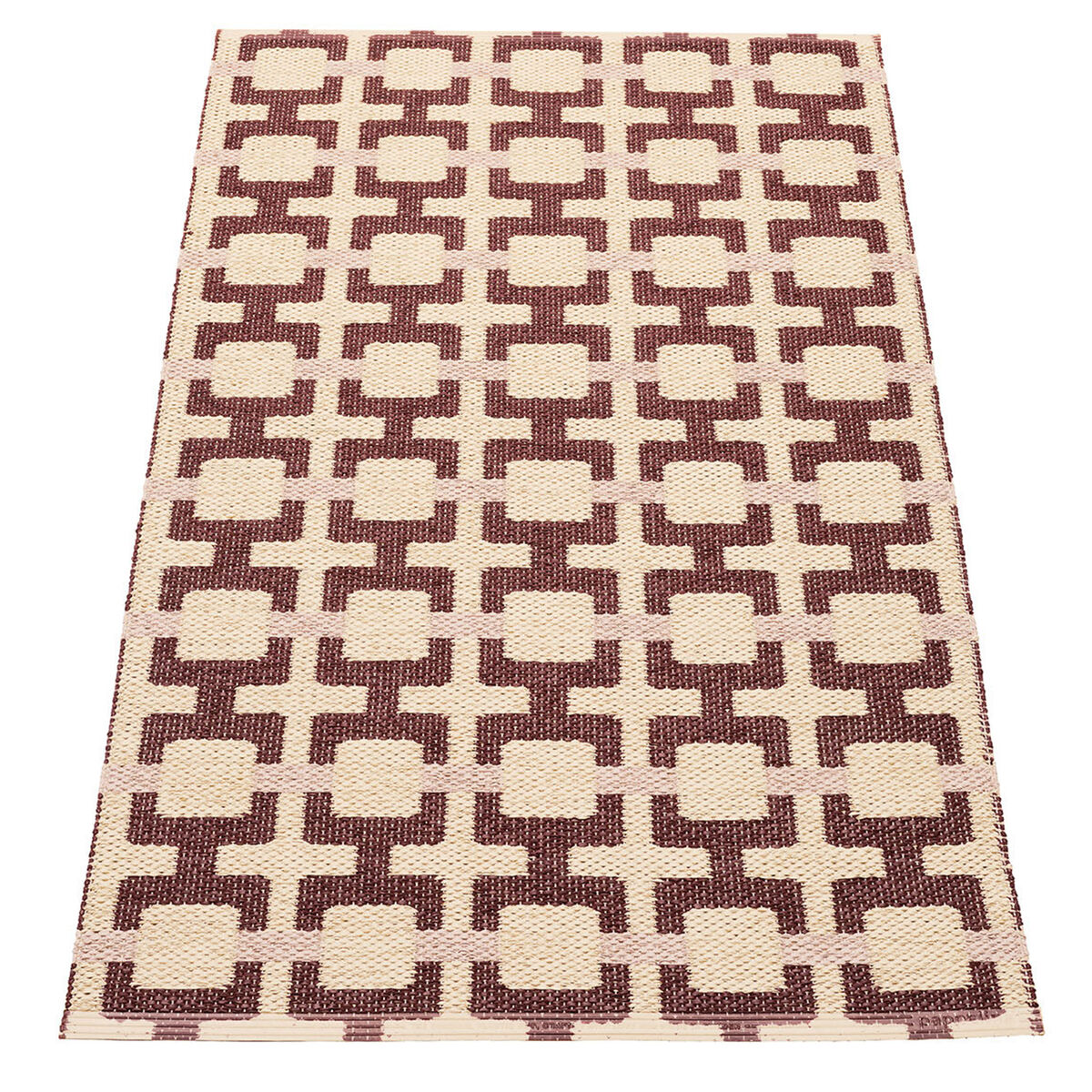 Tom gulvtæppe 120 x 70 cm, burgundy/cream/rose