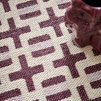 Tom gulvtæppe 120 x 70 cm, burgundy/cream/rose